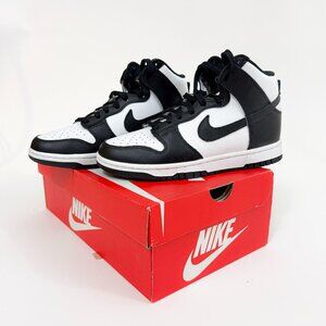 BRAND NEW IN BOX WOMENS NIKE DUNK HIGH PANDA BLACK WHITE SNEAKERS